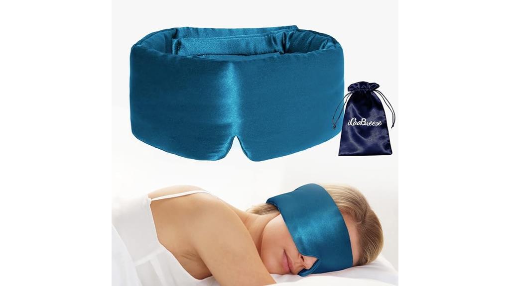 adjustable vivid blue sleep mask