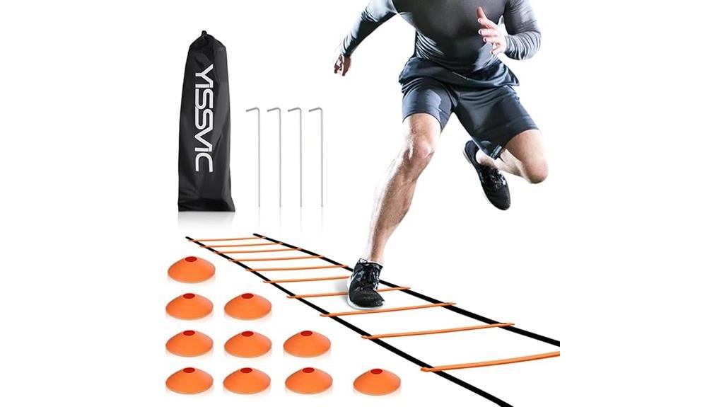 agility ladder and cones