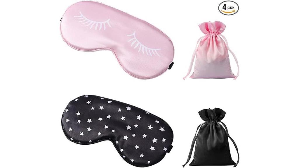 black satin sleep mask