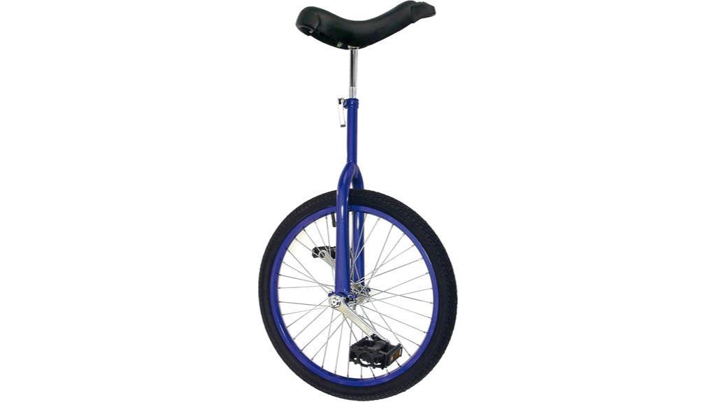 blue alloy rim unicycle