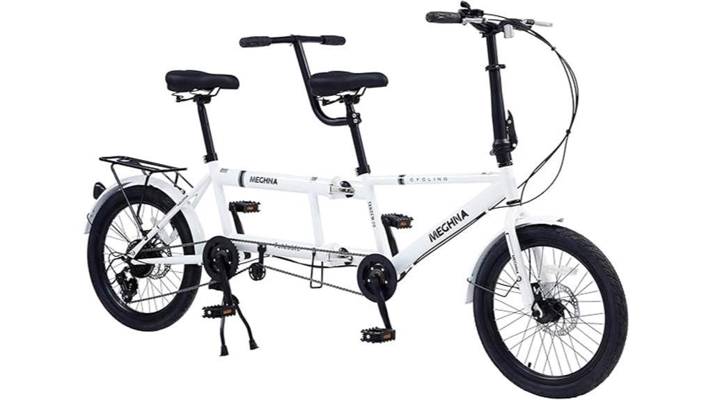 compact tandem folding bicycle