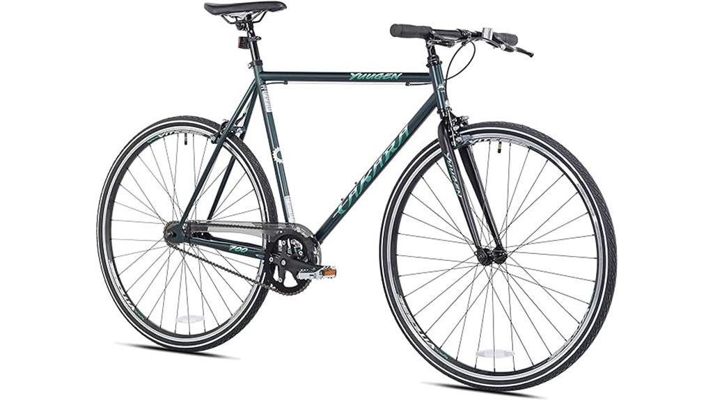 green flat bar fixie