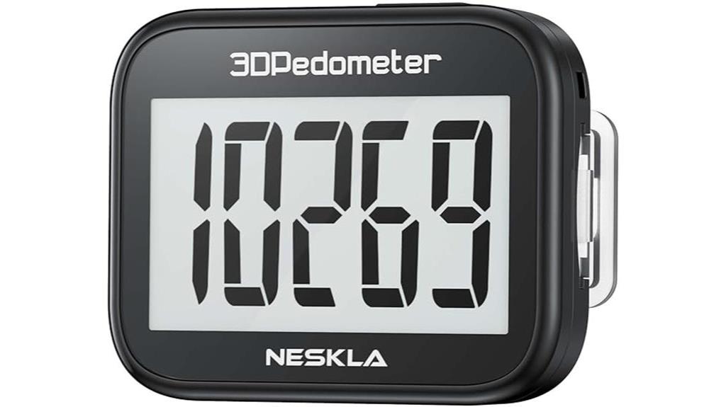 large display 3d pedometer