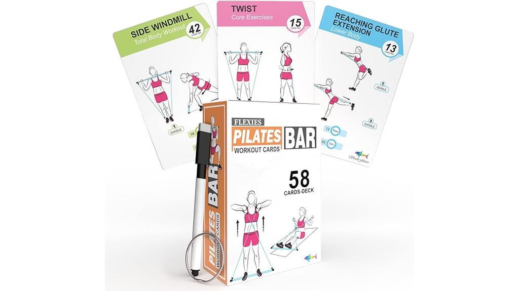 pilates bar exercise cards