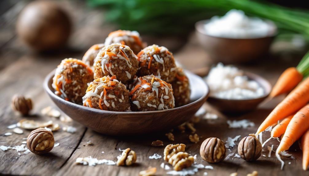 raw carrot cake powerballs