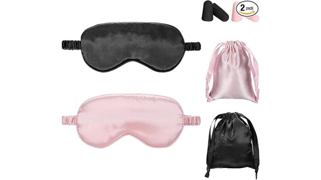 silk satin sleep mask set