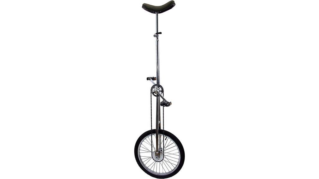 super tall chrome unicycle wheel