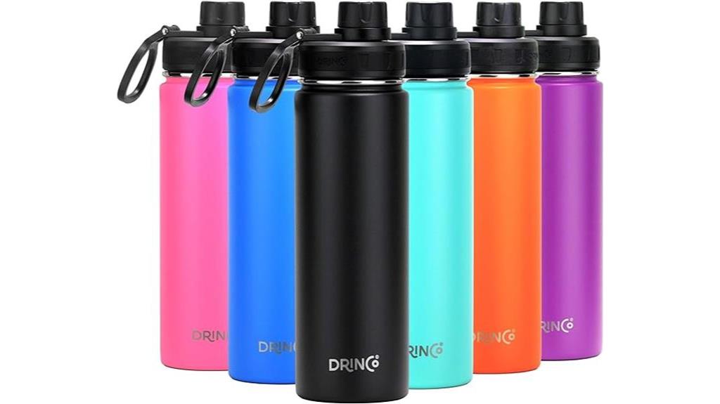 black stainless steel bottle