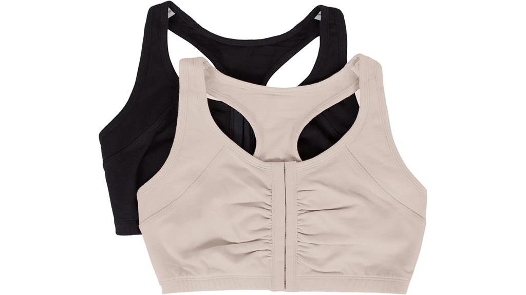 front close sports bra