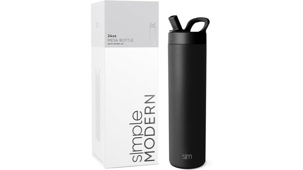 insulated straw water bottle