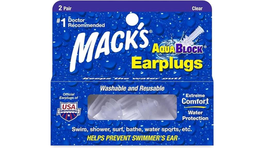 macks aquablock earplugs set