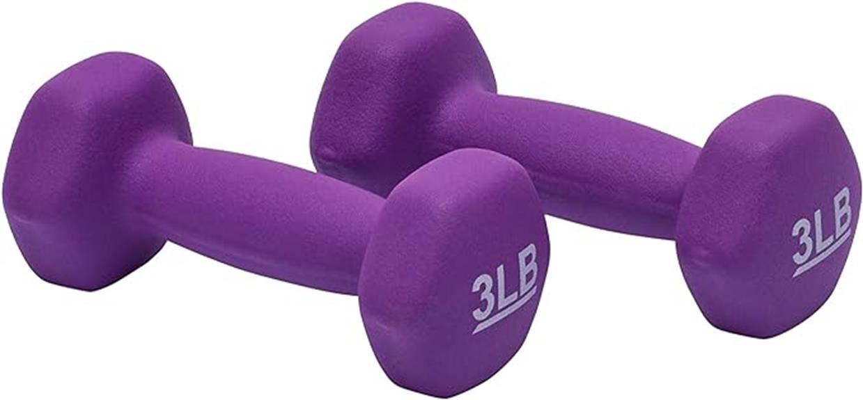 neoprene coated hex dumbbell