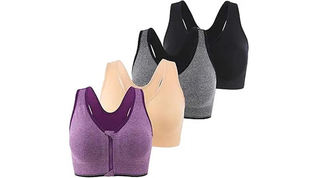 post surgery zip sports bra