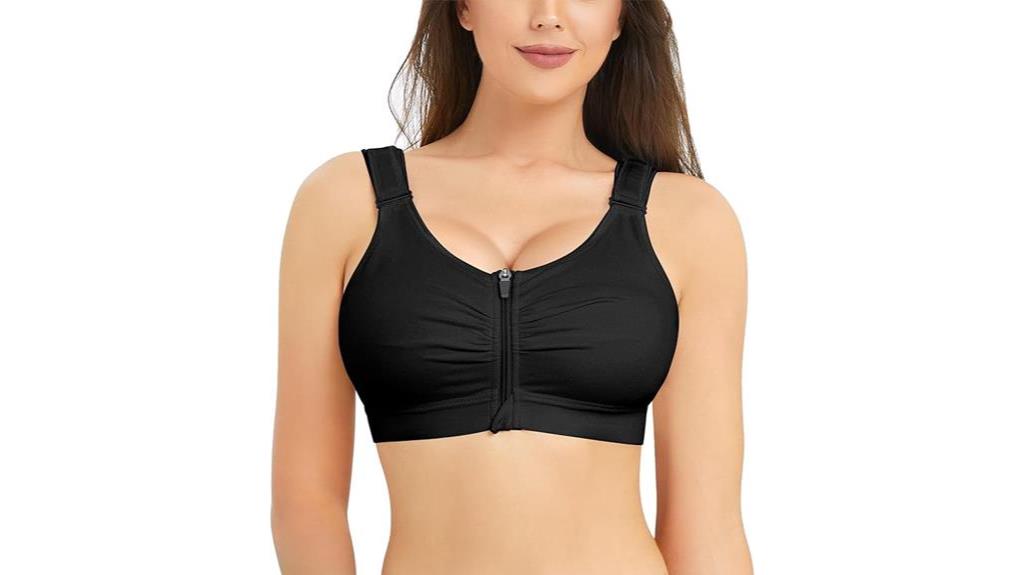 zip front everyday bra