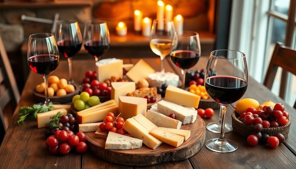 wine and cheese pairing