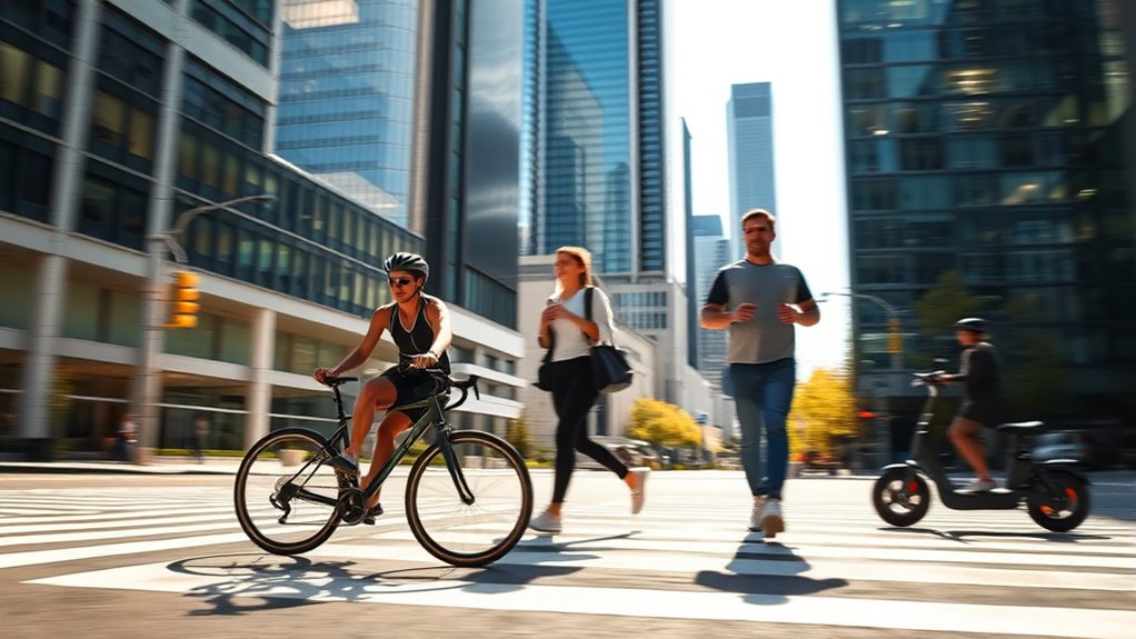 active commuting saves time