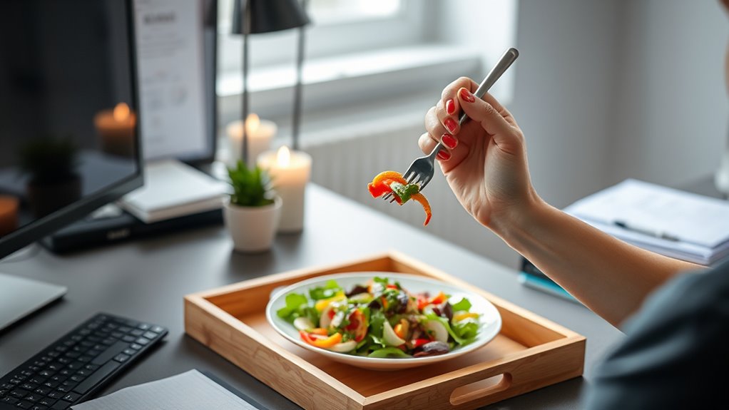 create focused eating space