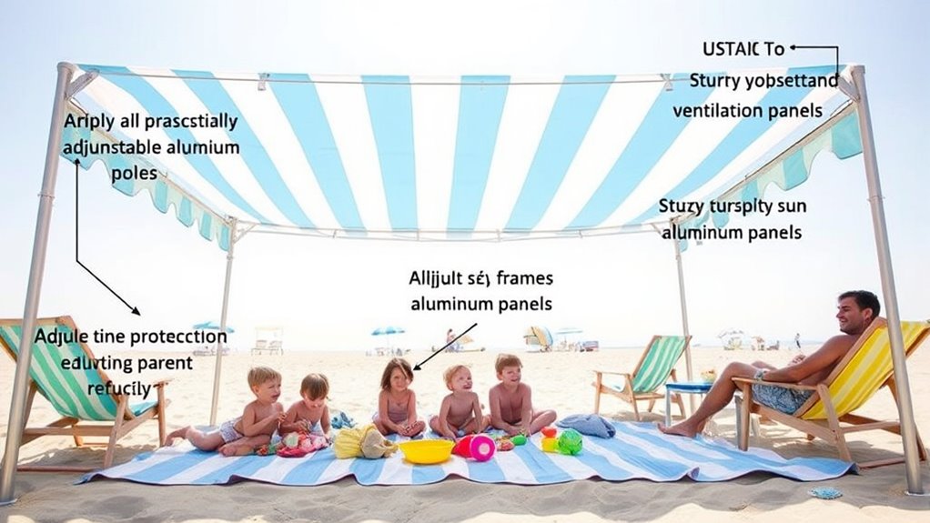 family beach canopy selection
