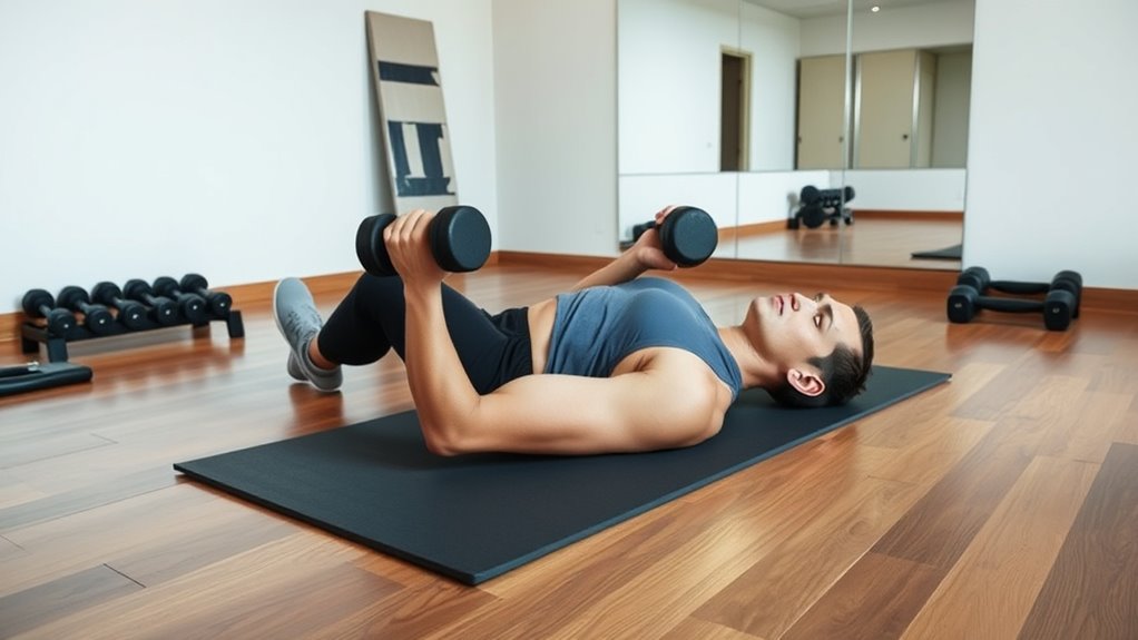 floor chest press technique