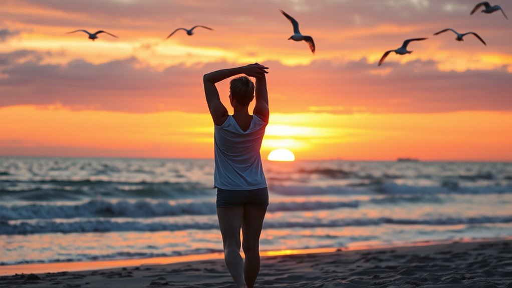 gentle neck and shoulder stretches