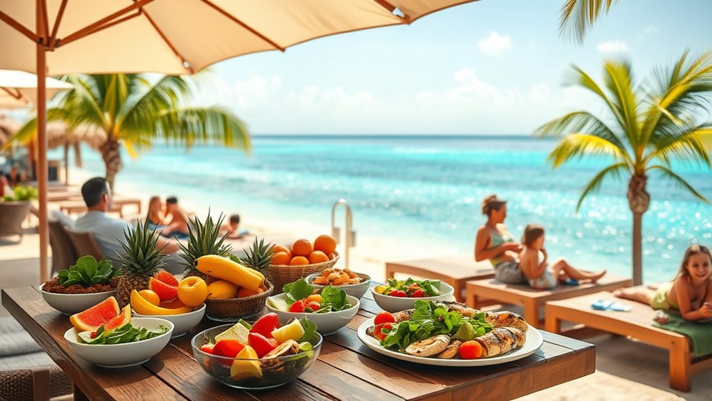 healthy eating on vacation