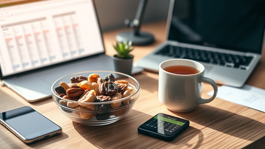 schedule balanced nutritious snacks