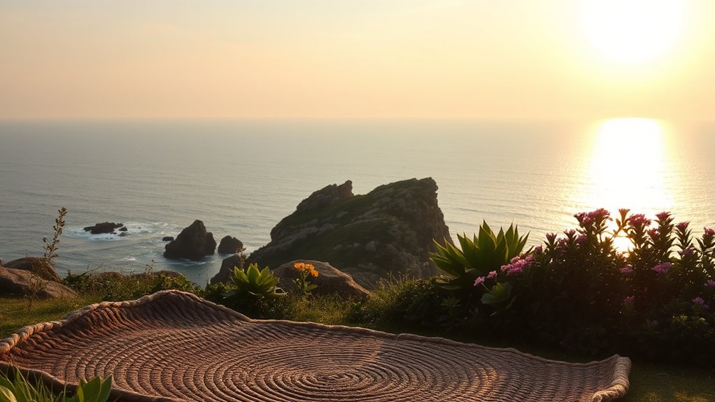 serene ocean view meditation spot
