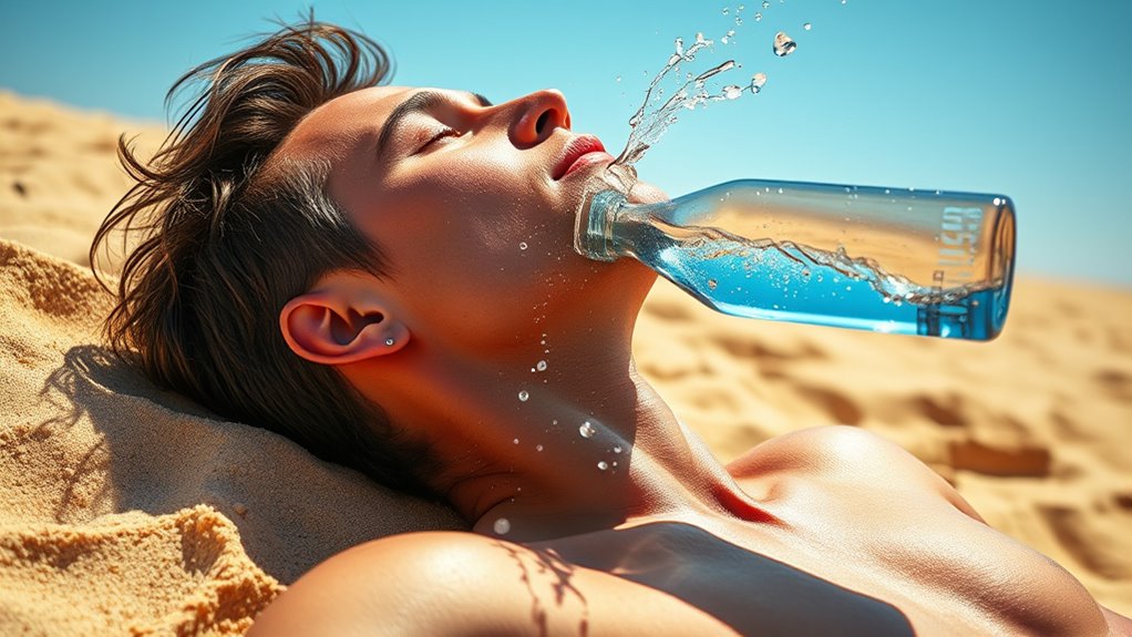 splash face and neck