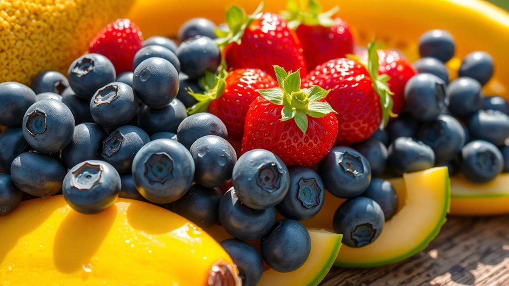 sweet juicy seasonal fruits