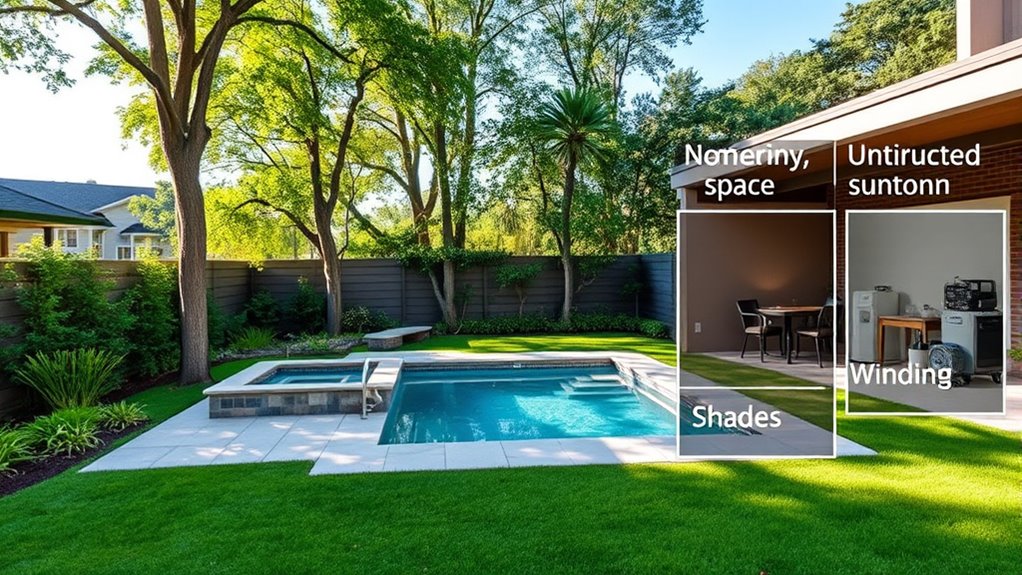 avoid windy shaded debris