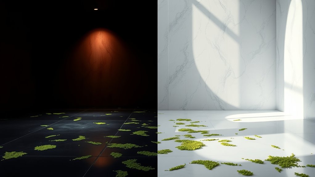 darker surfaces promote algae