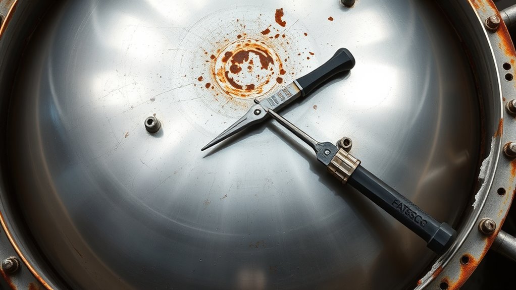 early corrosion and wear signs