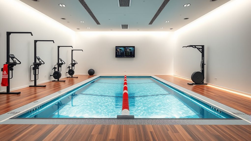 efficient organized well lit workout space