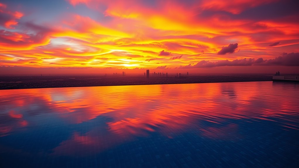 emphasize pool s edge dramatically