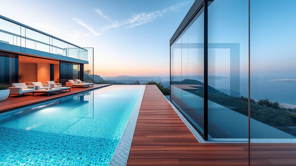 glass walls enhance elegance