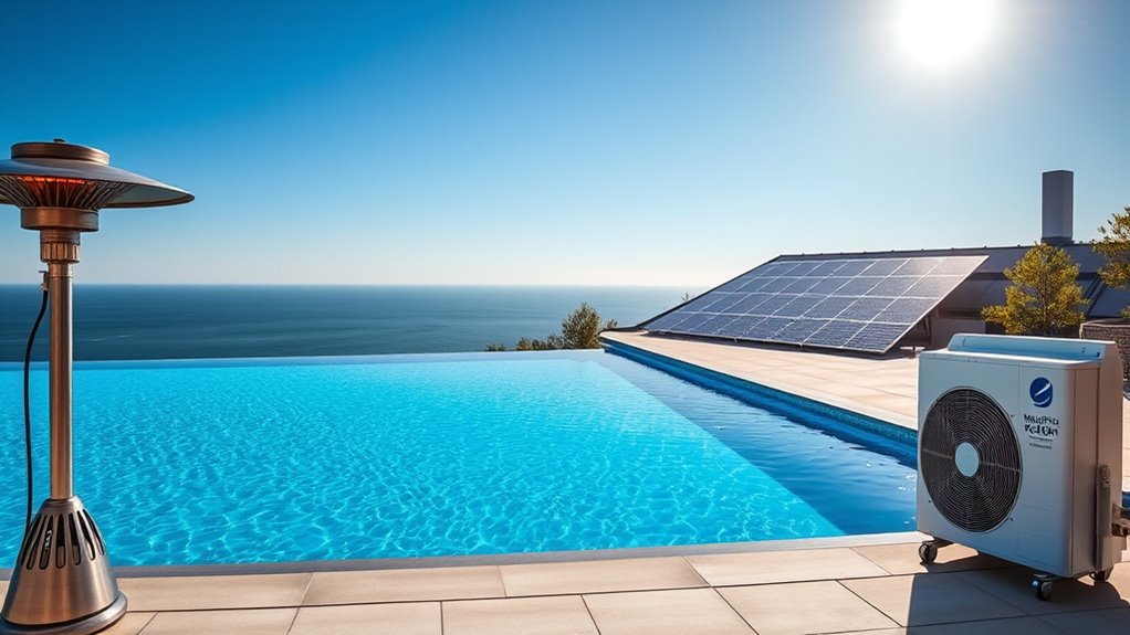 infinity pool heating methods