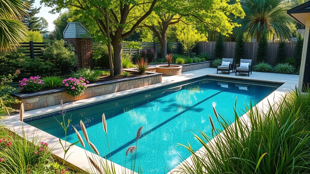 integrate pool with landscape