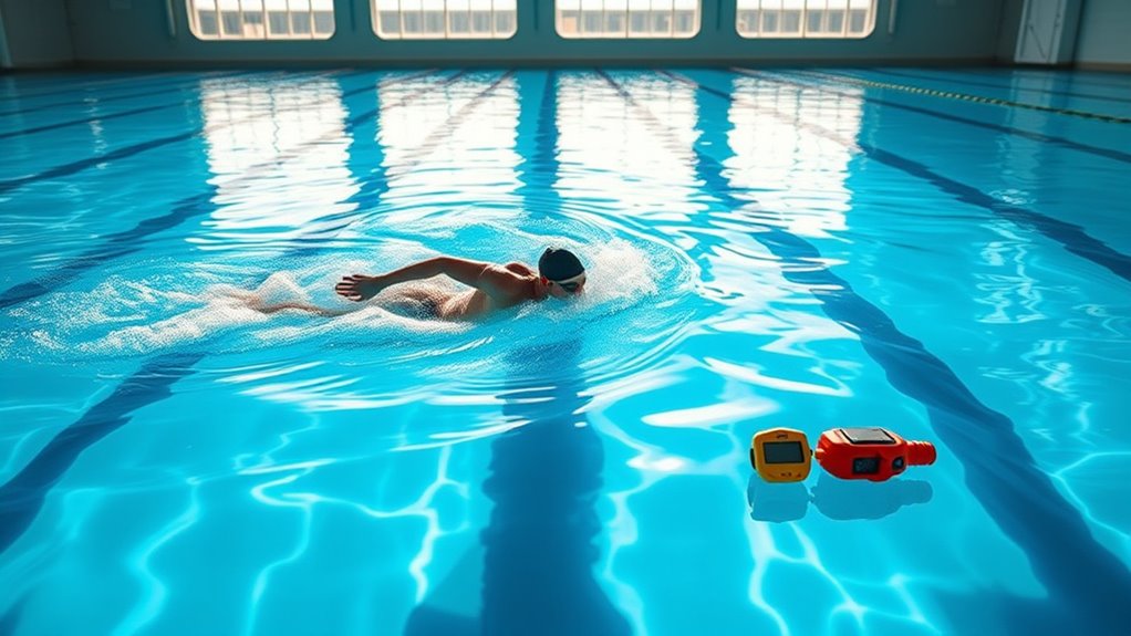 maintain steady swimming rhythm