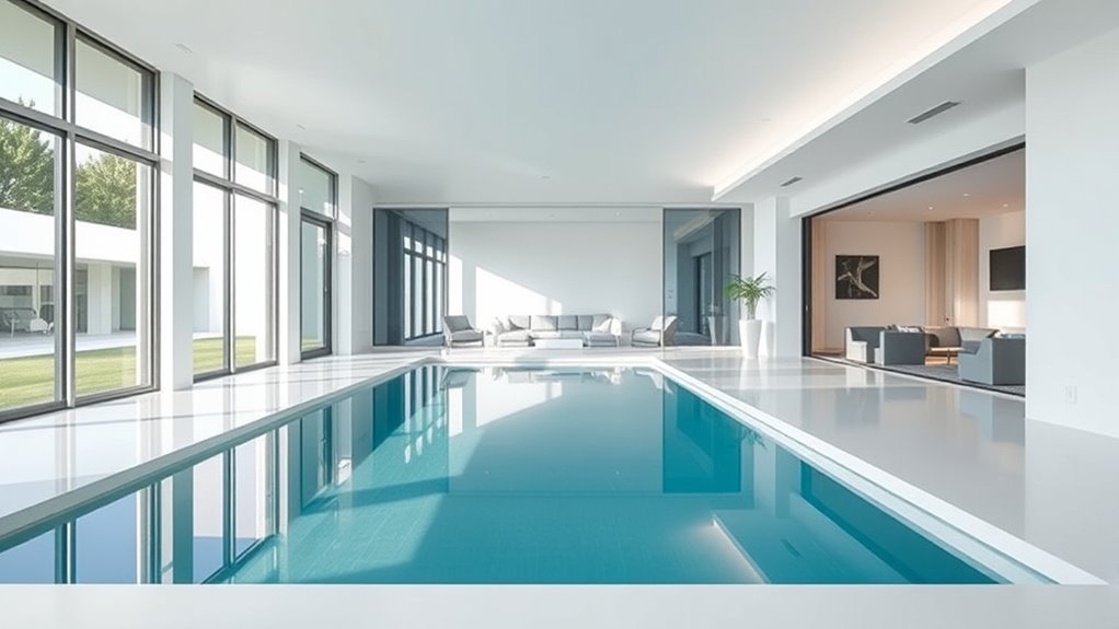 minimalist tranquil pool environment