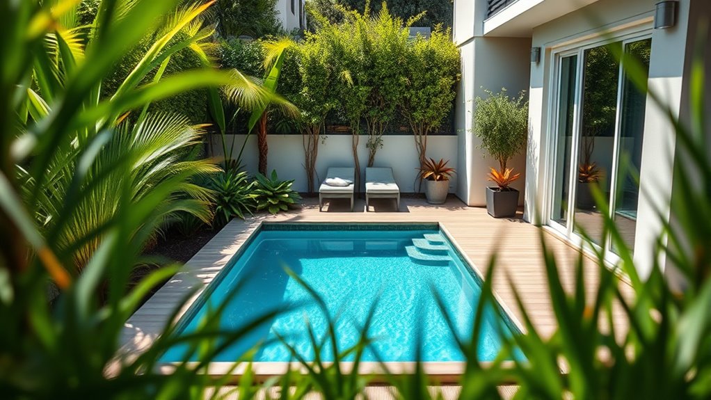 optimal small yard pool placement