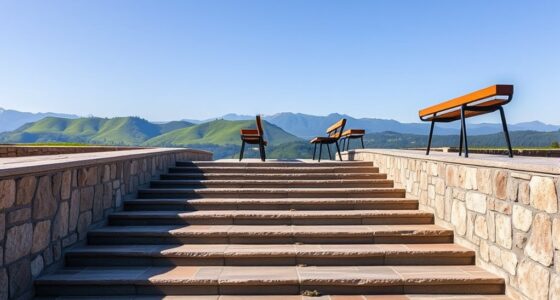 outdoor seating and viewing structures