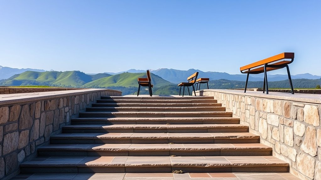 outdoor seating and viewing structures