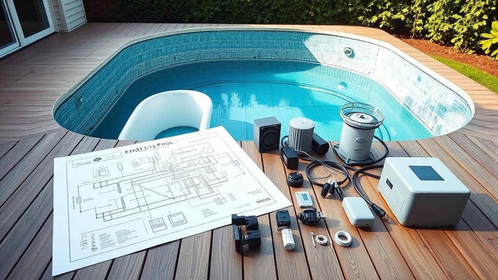 pool equipment and features