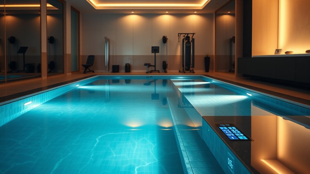 pool features and controls