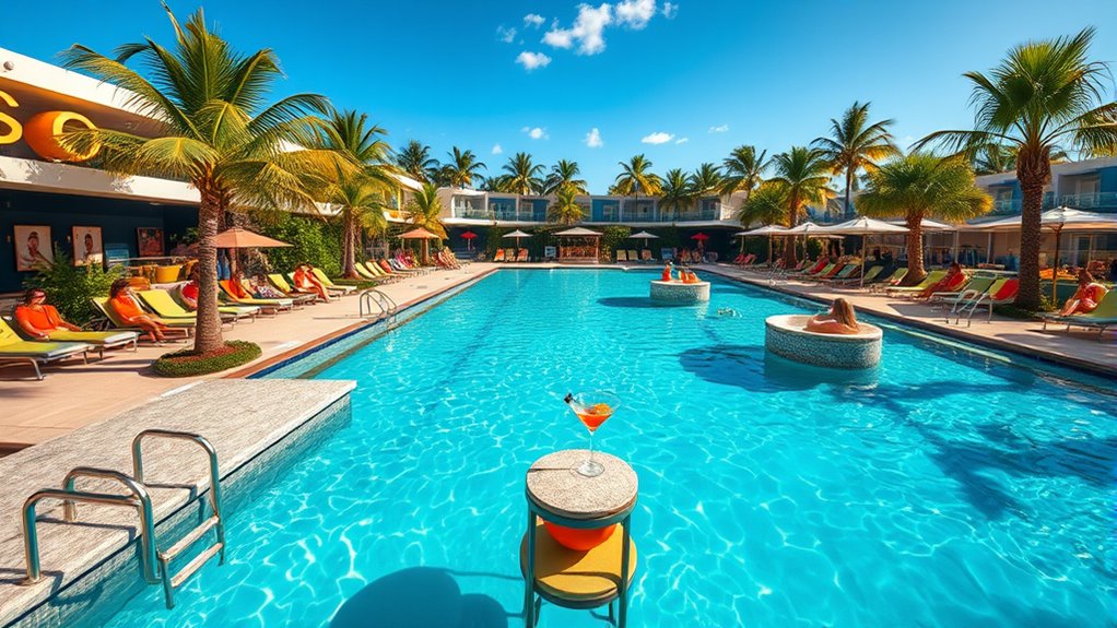 pools with swim up bars