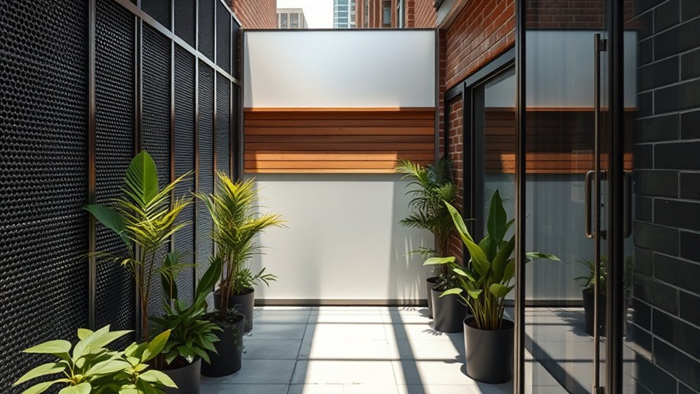 privacy with decorative dividers