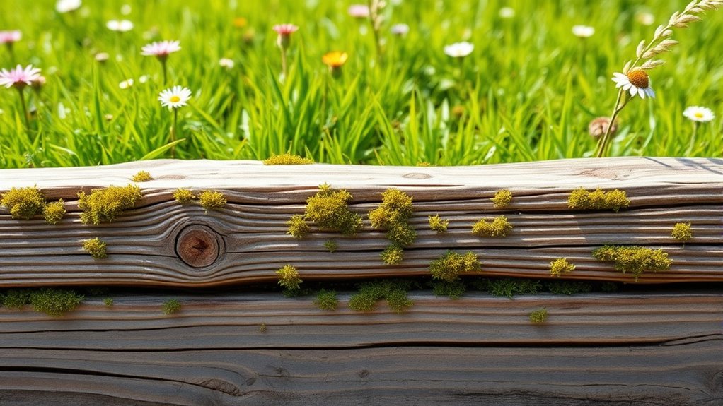 rustic wooden garden borders