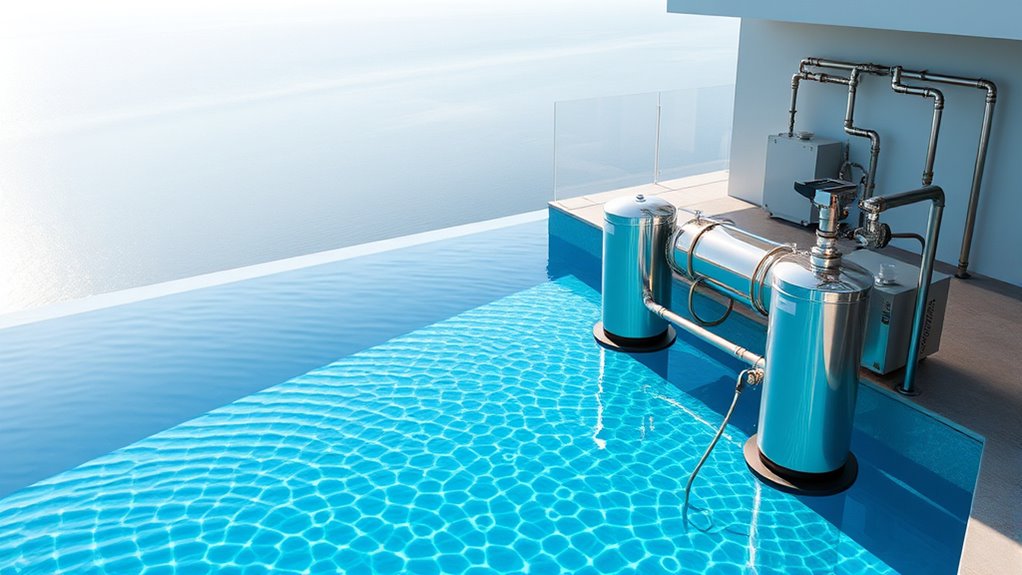 saltwater pool equipment setup