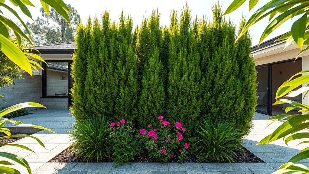 screens planting setbacks