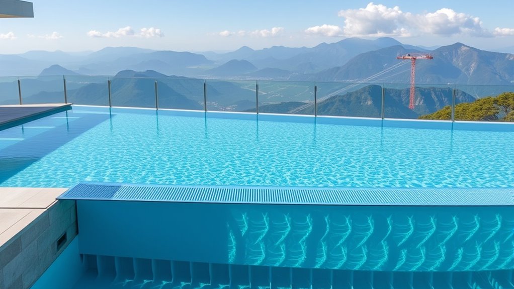 seismic pool water containment